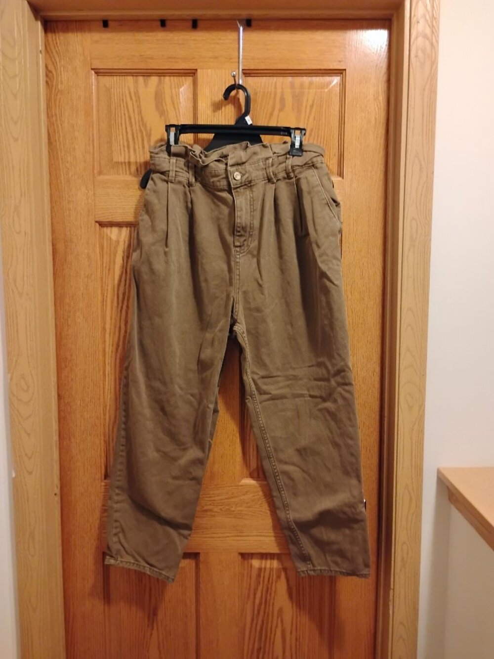 Zara Brown Size 08 Wide Leg Pants With Elastic Band